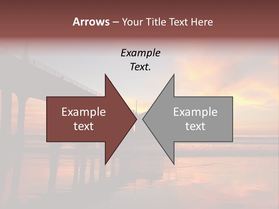 Silhouettes Surf Wharf PowerPoint Template