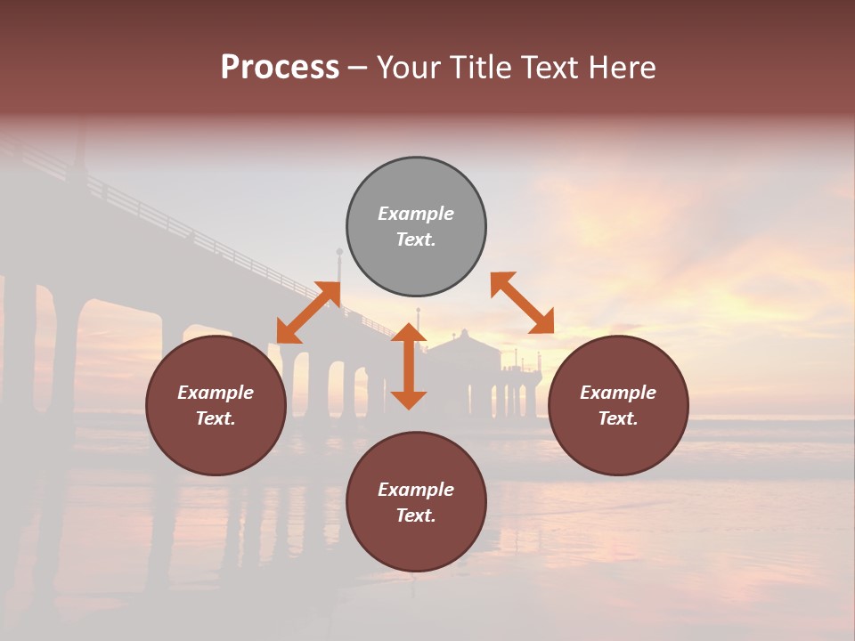 Silhouettes Surf Wharf PowerPoint Template