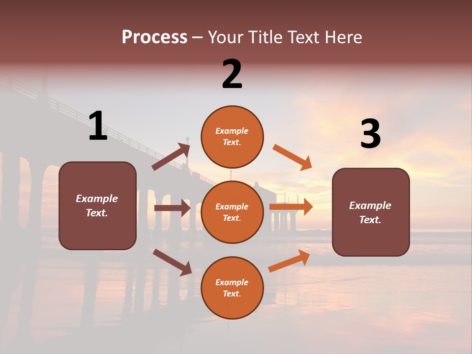 Silhouettes Surf Wharf PowerPoint Template