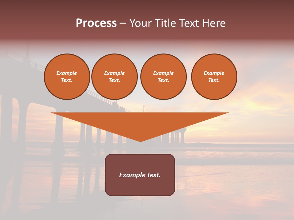 Silhouettes Surf Wharf PowerPoint Template