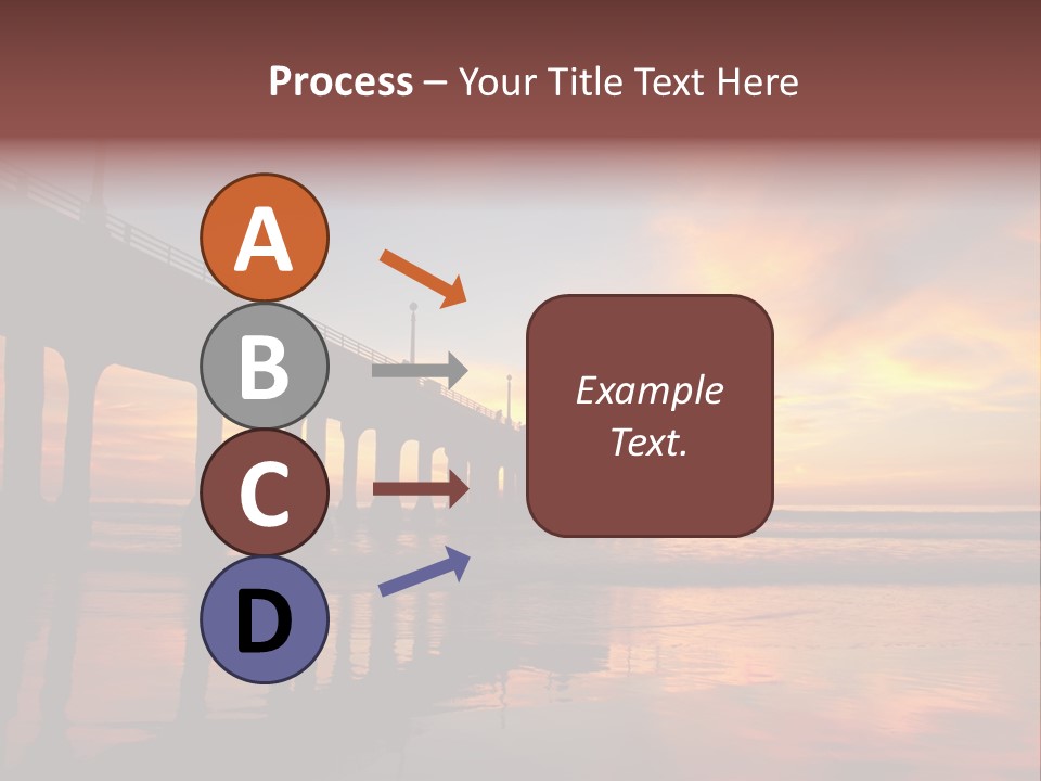 Silhouettes Surf Wharf PowerPoint Template