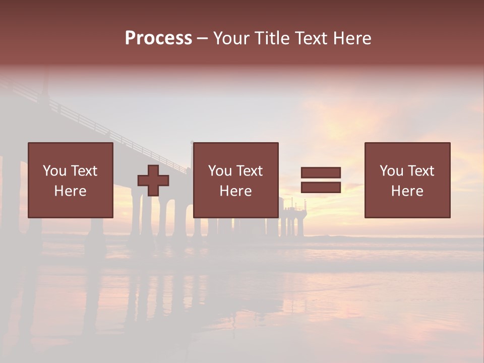 Silhouettes Surf Wharf PowerPoint Template