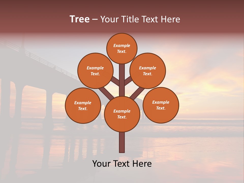 Silhouettes Surf Wharf PowerPoint Template