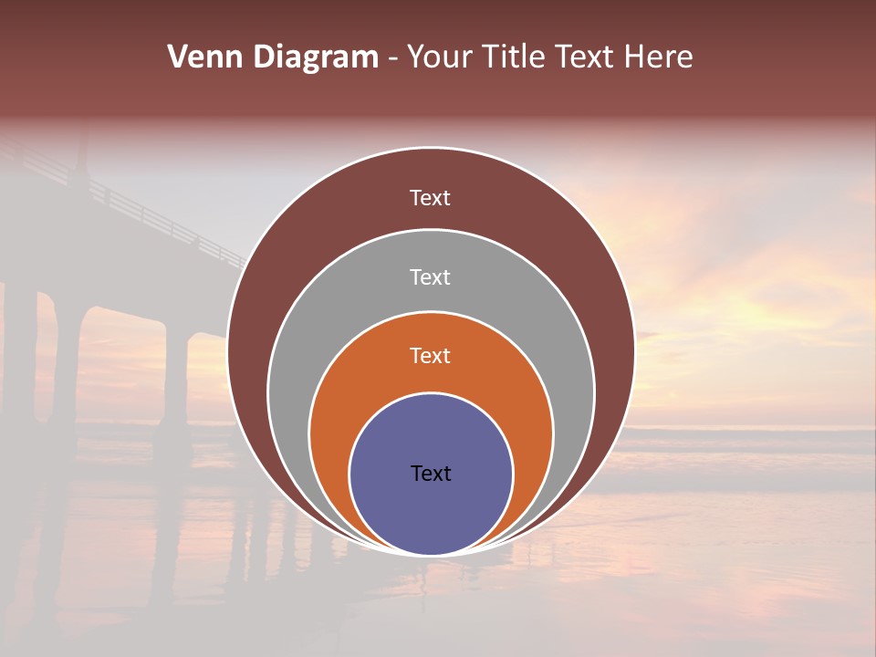 Silhouettes Surf Wharf PowerPoint Template