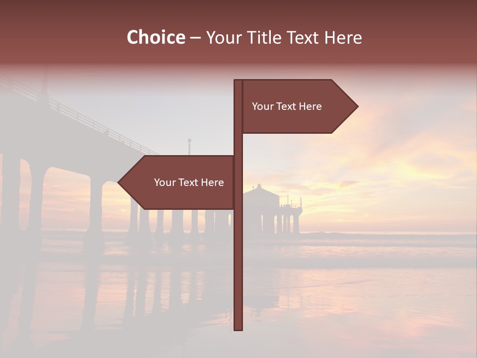Silhouettes Surf Wharf PowerPoint Template
