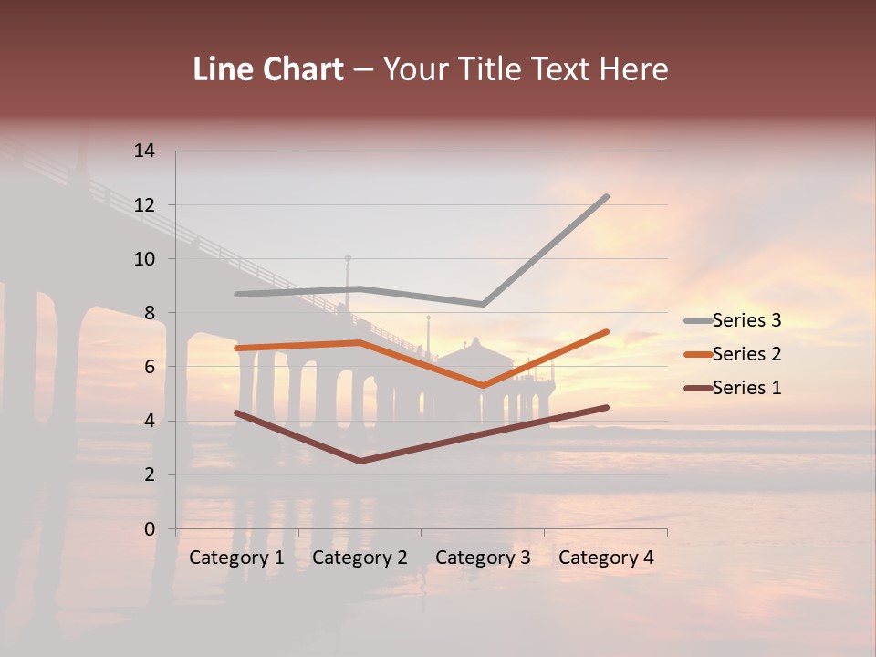 Silhouettes Surf Wharf PowerPoint Template