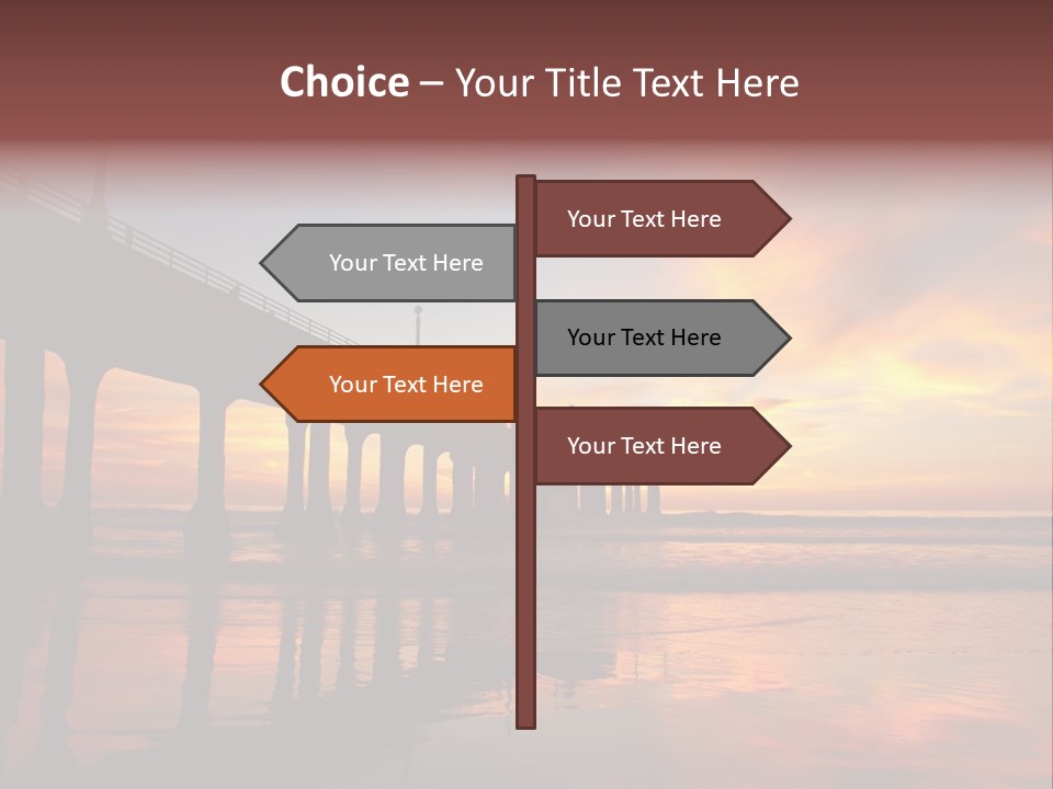Silhouettes Surf Wharf PowerPoint Template