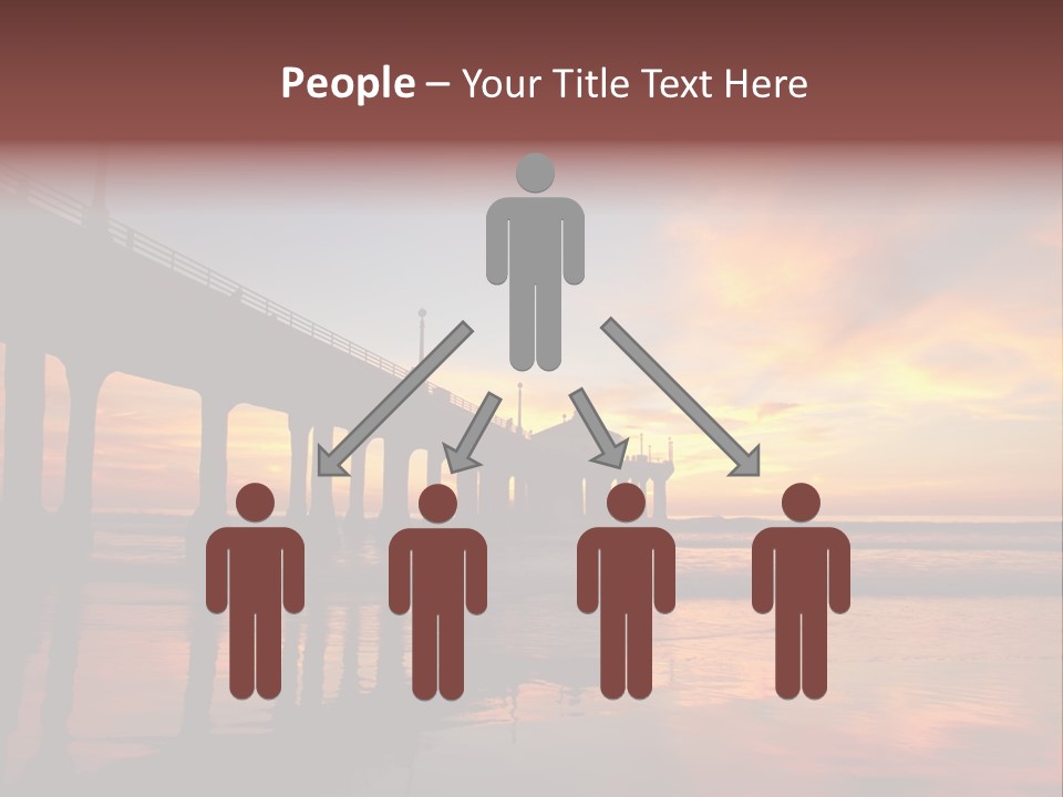 Silhouettes Surf Wharf PowerPoint Template