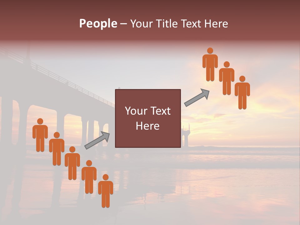 Silhouettes Surf Wharf PowerPoint Template