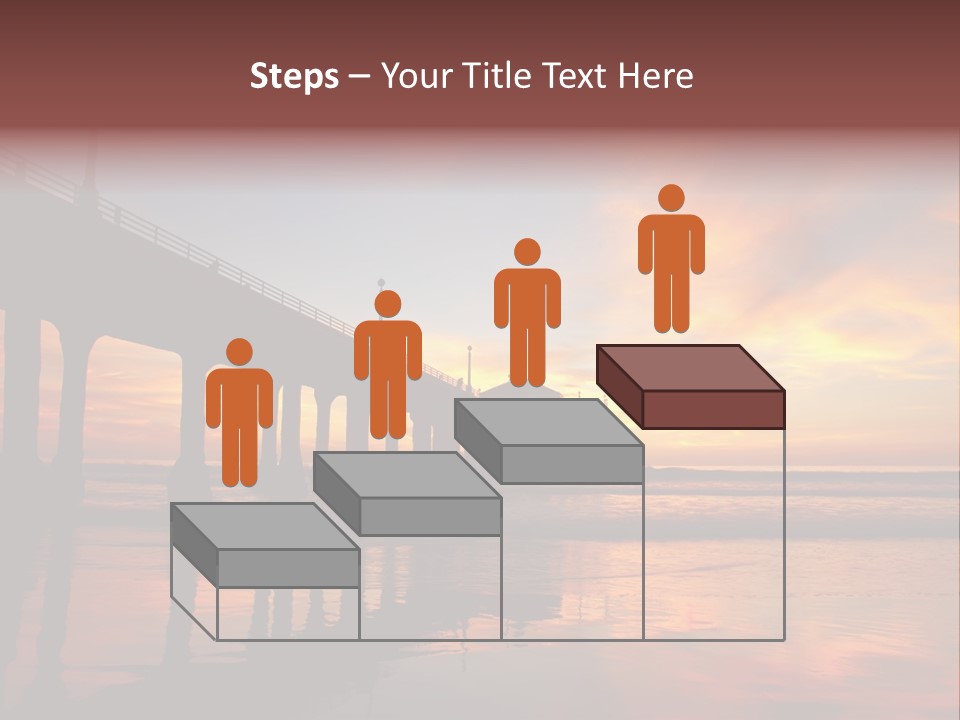 Silhouettes Surf Wharf PowerPoint Template