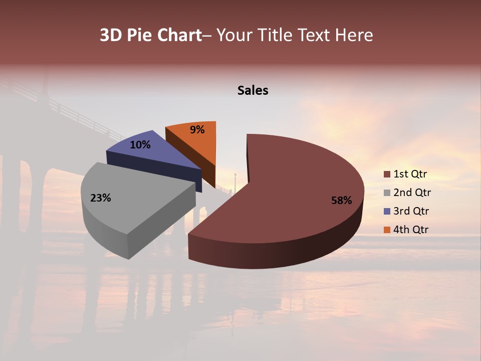 Silhouettes Surf Wharf PowerPoint Template
