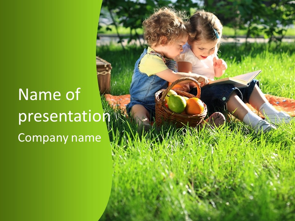 Two Basket Picnic PowerPoint Template