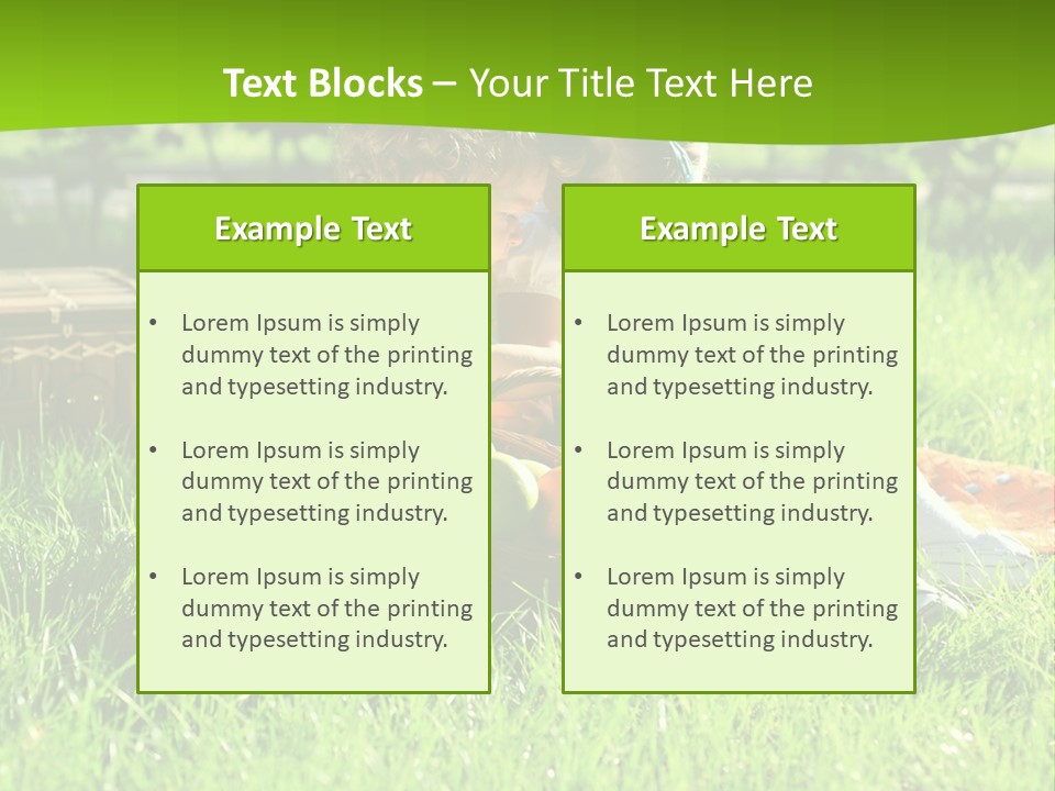Two Basket Picnic PowerPoint Template