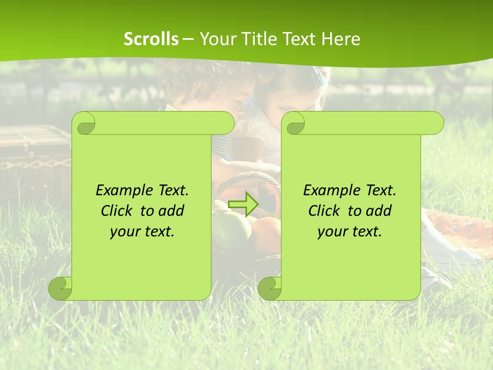 Two Basket Picnic PowerPoint Template