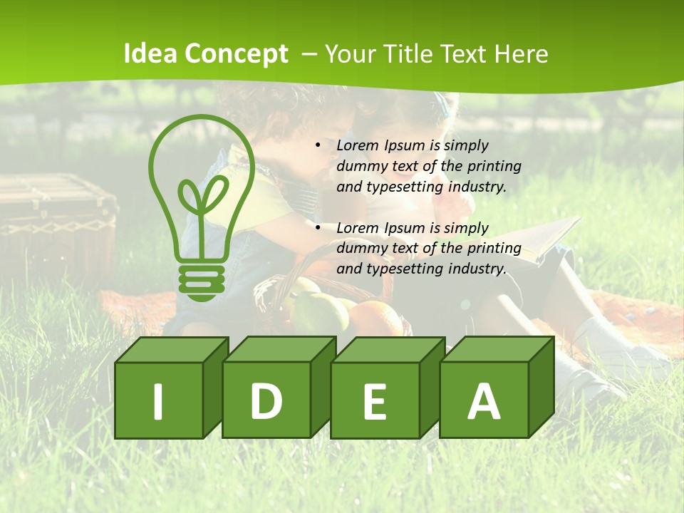 Two Basket Picnic PowerPoint Template