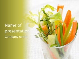 Eating White Radish PowerPoint Template