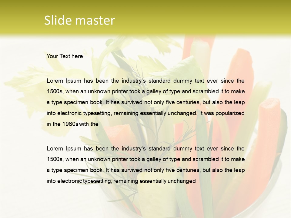 Eating White Radish PowerPoint Template