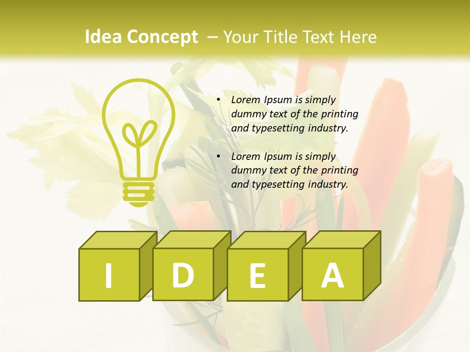 Eating White Radish PowerPoint Template