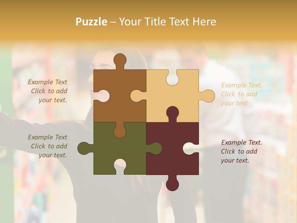 Walk Turning Shopping PowerPoint Template