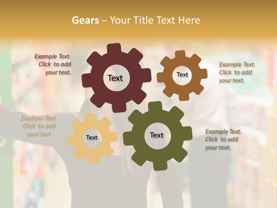 Walk Turning Shopping PowerPoint Template