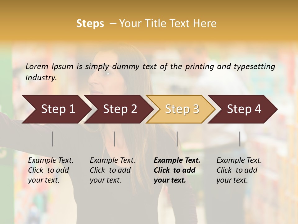 Walk Turning Shopping PowerPoint Template