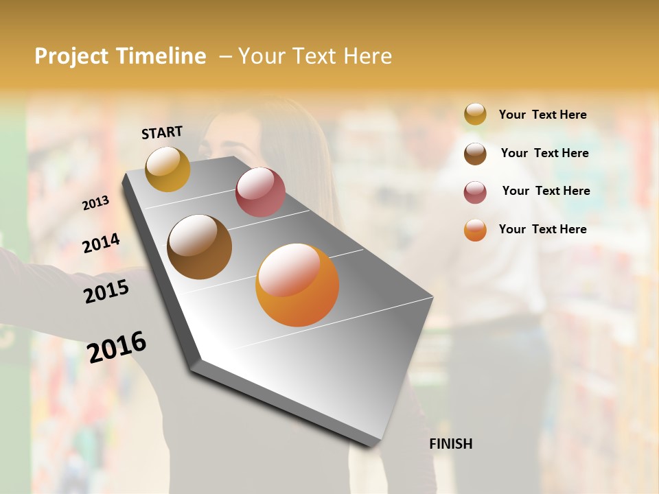 Walk Turning Shopping PowerPoint Template
