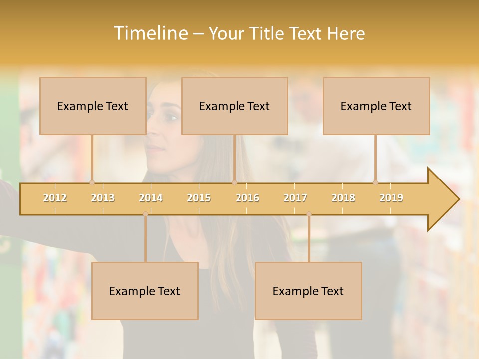 Walk Turning Shopping PowerPoint Template