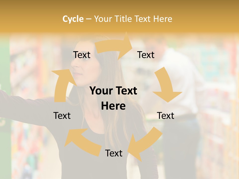Walk Turning Shopping PowerPoint Template