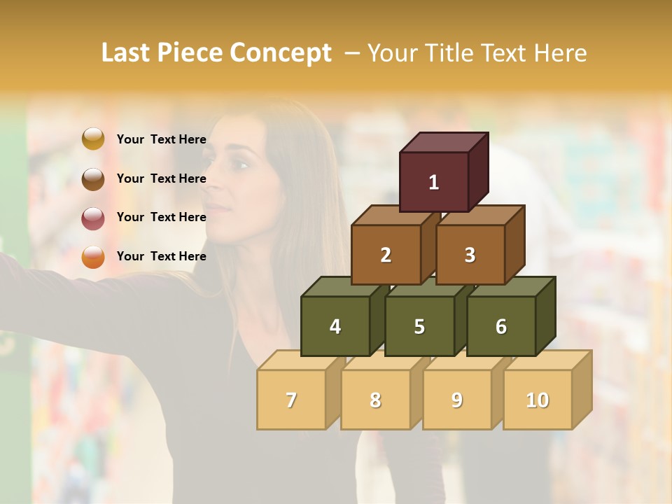 Walk Turning Shopping PowerPoint Template