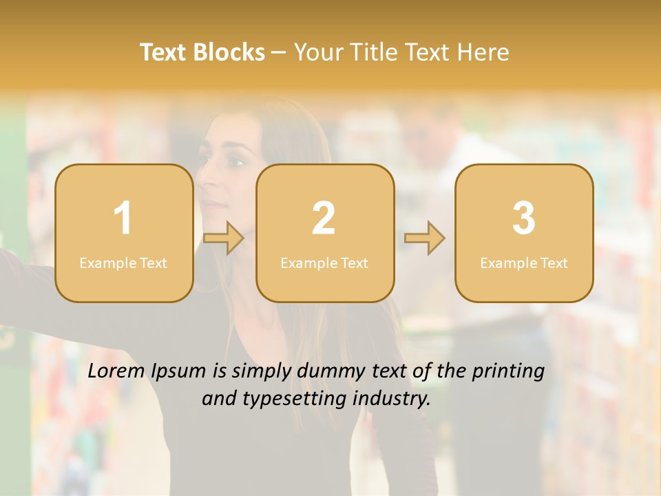 Walk Turning Shopping PowerPoint Template