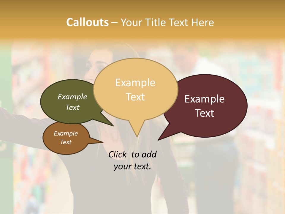 Walk Turning Shopping PowerPoint Template