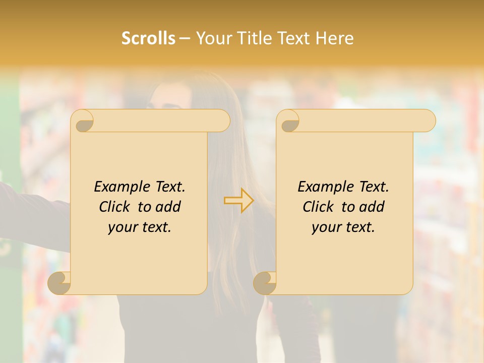 Walk Turning Shopping PowerPoint Template