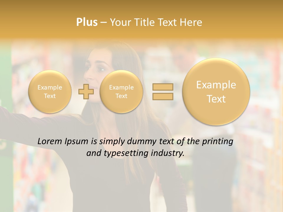 Walk Turning Shopping PowerPoint Template