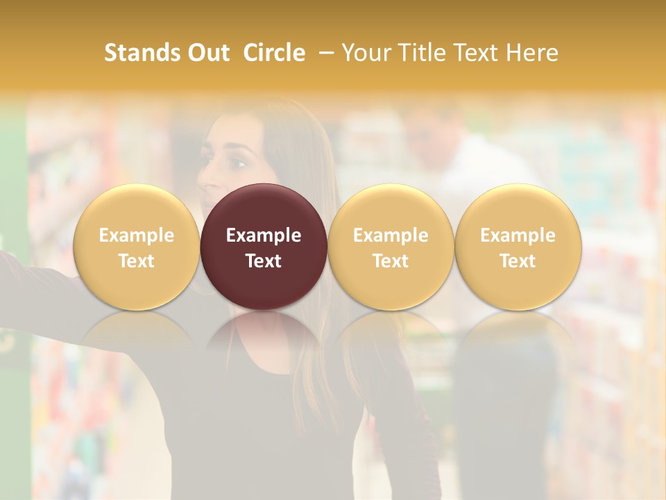Walk Turning Shopping PowerPoint Template