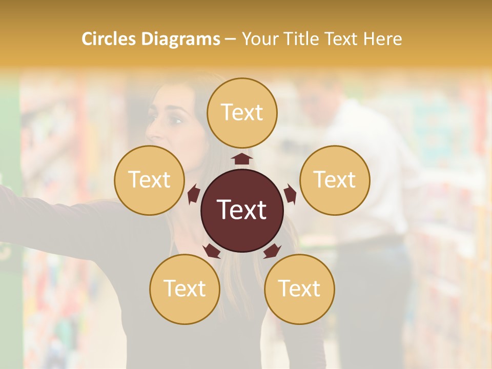 Walk Turning Shopping PowerPoint Template