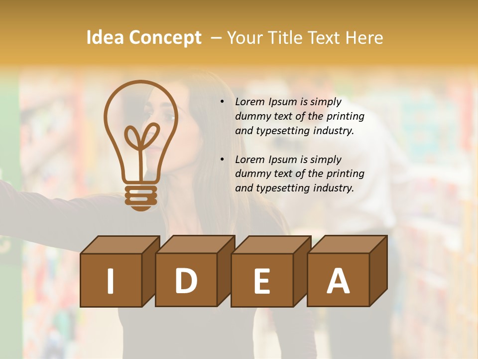 Walk Turning Shopping PowerPoint Template