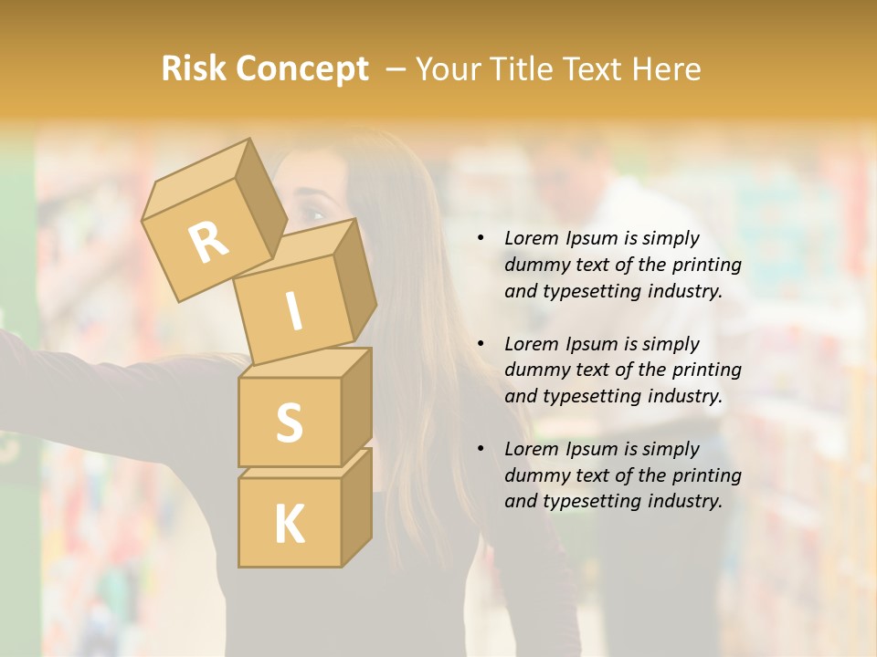 Walk Turning Shopping PowerPoint Template