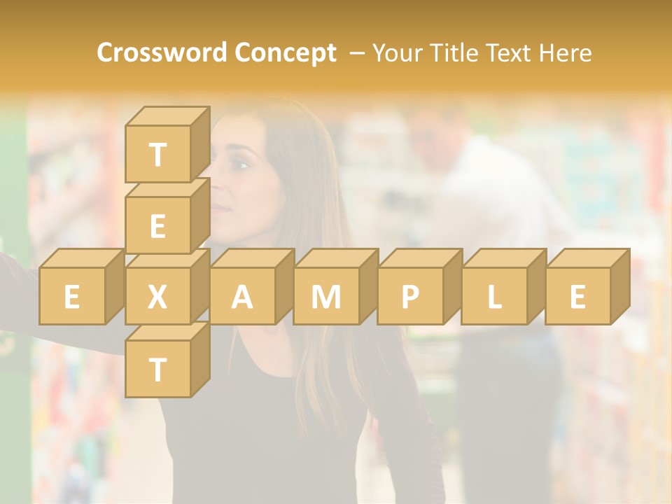 Walk Turning Shopping PowerPoint Template