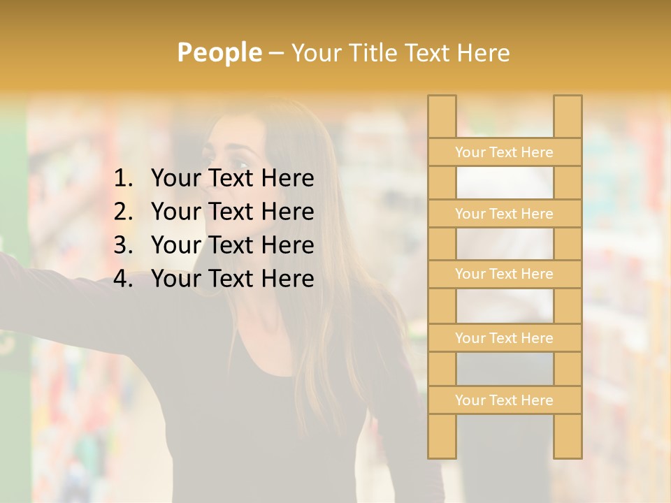 Walk Turning Shopping PowerPoint Template
