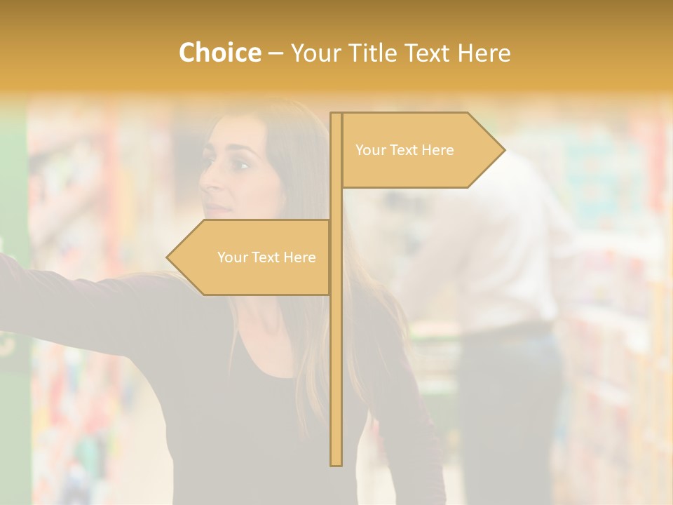 Walk Turning Shopping PowerPoint Template
