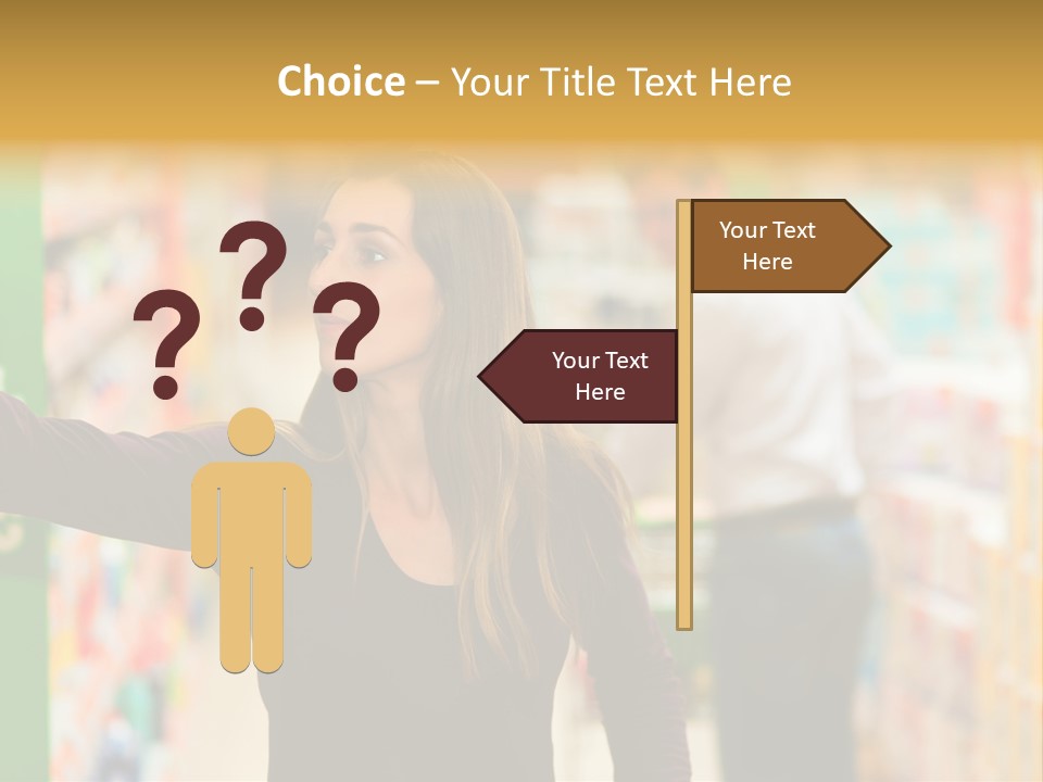 Walk Turning Shopping PowerPoint Template