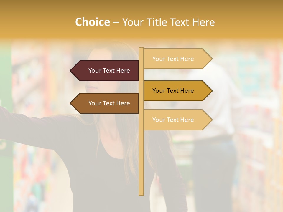 Walk Turning Shopping PowerPoint Template