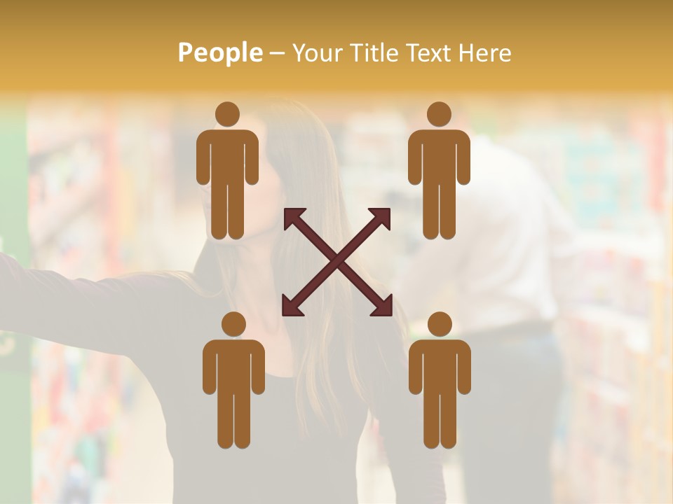 Walk Turning Shopping PowerPoint Template