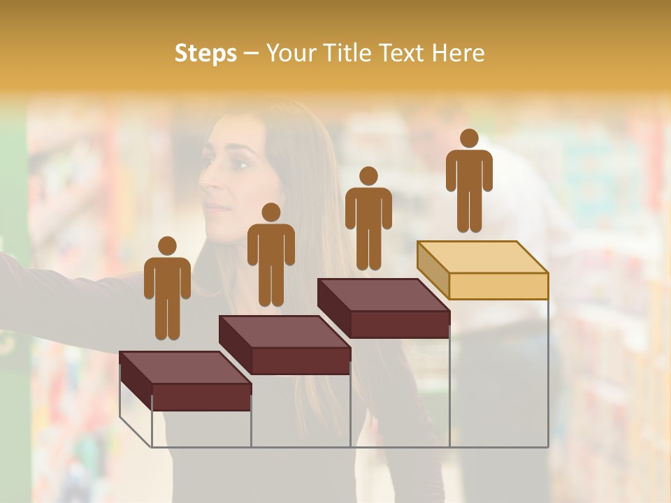 Walk Turning Shopping PowerPoint Template
