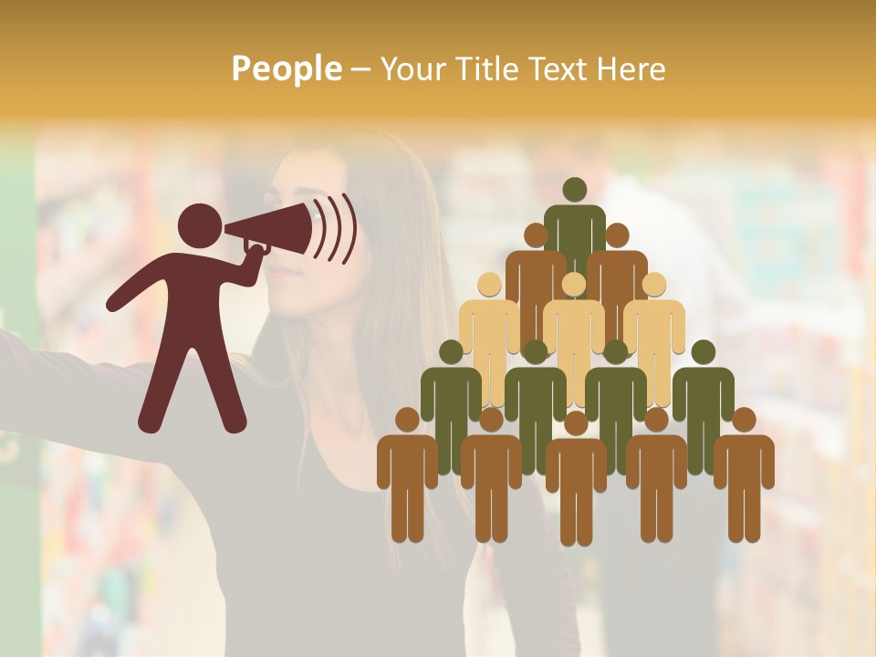 Walk Turning Shopping PowerPoint Template