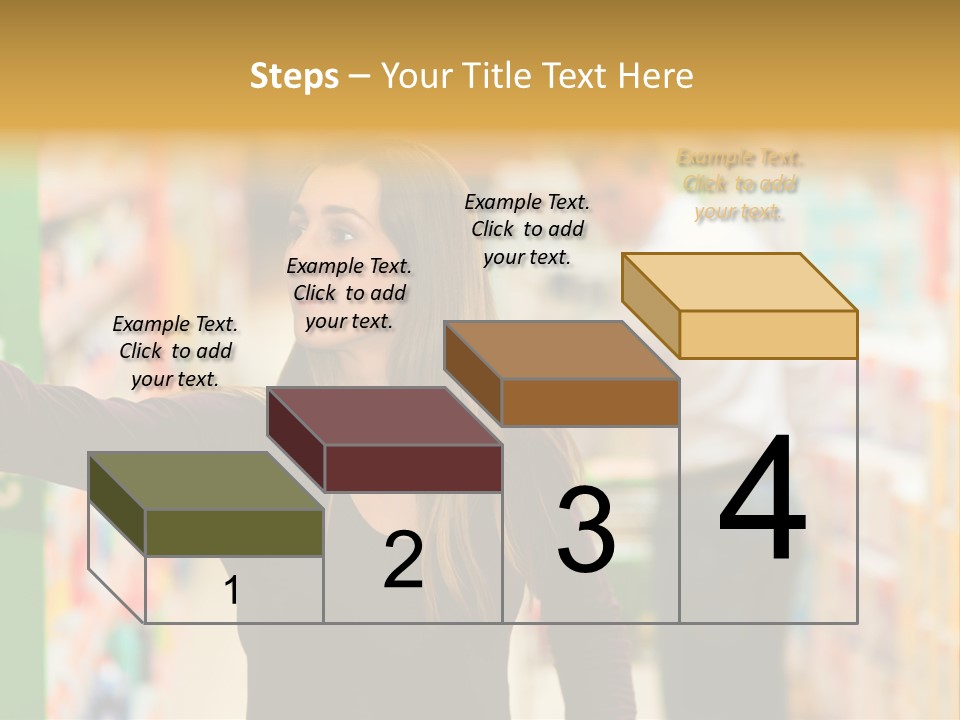 Walk Turning Shopping PowerPoint Template