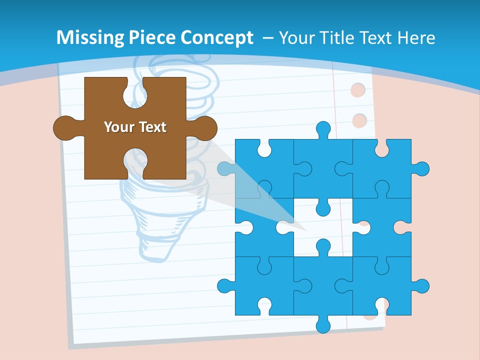 Scribble Notebook Lightbulb PowerPoint Template