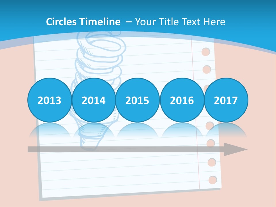 Scribble Notebook Lightbulb PowerPoint Template