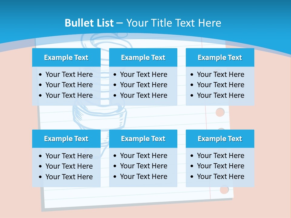 Scribble Notebook Lightbulb PowerPoint Template