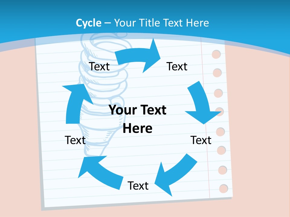 Scribble Notebook Lightbulb PowerPoint Template